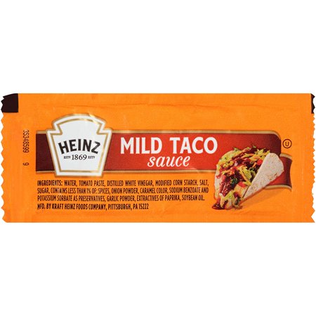 Heinz Mild Taco Sauce Single Serve (0.31oz Packets  Pack of 200)