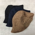 thumbnail image 5 of Opolski Womens Bucket Hats Winter Fashion Women Solid Color Wide Brim Warm Casual Woolen Bucket Hat Cap, 5 of 7
