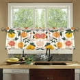 thumbnail image 4 of Yayeee Kitchen Curtains Tier Set of 2 Light Filtering 57"x24" Over Sink Window Panels, Orange Slices, 4 of 7