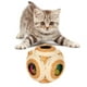 thumbnail image 4 of Bola de Sisal de Gato, Molinda de Garra Interactiva 6 Pequeños Agujeros de Gato Juguete Con Pluma de Color Para Gatos, 4 of 7