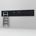 thumbnail image 4 of RST Brands Flow Wall 7 PC Plastic Linear Wall Shelf Storage Set in Black, 4 of 7