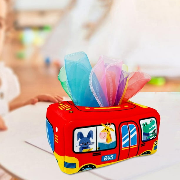 Caja de Pañuelos Montessori CUTICAT Juguetes Sensoriales para Bebés