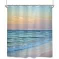 thumbnail image 3 of Abstract Beach Waterproof Shower Curtain, Boho Shower Curtain with Hooks, Coastal Beach Shower Curtain Set Ocean Sea Summer Scenery Hawaii Bathroom Decor, Washable 72"W x 78"L (Pack of 1), 3 of 6