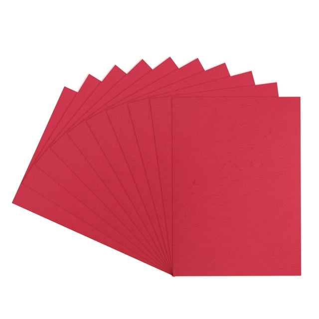 Uxcell Couvertures de Reliure de Présentation Format Lettre en Cuir à Texture Grain Papier Non Perforé pour Rapport d'Affaires Rouge Vif
