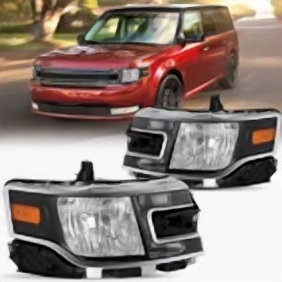 For 2013-2019 Ford Flex Halogen Style Headlights Assembly Headlamps Left Right