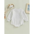 thumbnail image 3 of ZAXARRA Barboteuse Bébé Filles Garçons Imprimé Lettres Col Rond Manches Longues Combinaisons Printemps Automne Justaucorps Décontractés, 3 of 7