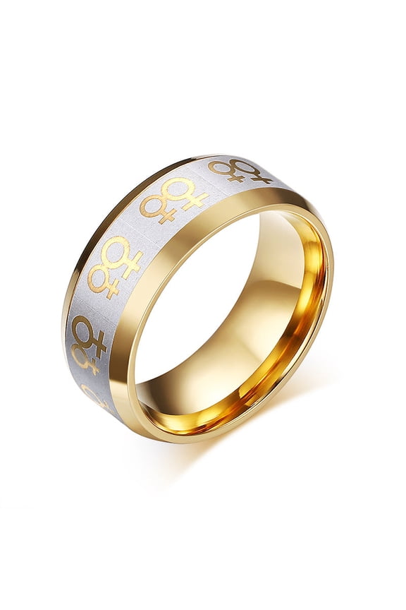 Titanium Steel Personalized Fashion Ring For Men Cartoonish Character Style Electroplating Sizes 7 8 9 10 11 12