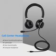thumbnail image 5 of QILIN USB Headset Wired Noise Cancelling Microphone Lightweight Clear Sound Quality Computer Headphone for Call Center, 5 of 12
