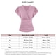 thumbnail image 2 of Blusa fruncida ajustada con cuello en V y parte delantera cruzada, blusas de manga corta, camisas para mujer y niña, 2 of 2