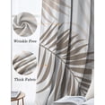 thumbnail image 2 of Tropical Palm Leaves Blackout Curtains Light Blocking Print Window Curtains, Summer Natural Botanical Beige Brown Thermal Insulated Window Drapes for Living Room Kitchen Cafe (2 Panels, 55"W x 39"L), 2 of 4