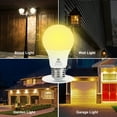 thumbnail image 3 of Dusk to Dawn LED Light Bulb, 6 Watts 40W Equivalent Automatic on/off Light Sensing, A19 LED Soft White 2700K 500LM E26 Base Indoor/Outdoor Security Lighting for Porch, Hallway, 4 Pack, 3 of 8