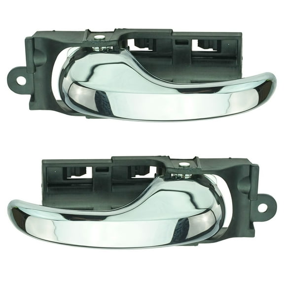 TRQ Door Handle Front Inner Inside Chrome Pair Set for Ford F150 F250LD NEW DHA35995