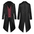 thumbnail image 2 of SXcggal Men's Mid Length Punk Retro Tuxedos Basic Versatile Unique Clothes Dress UP Party, 2 of 7