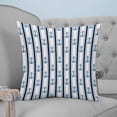 thumbnail image 4 of 18x18 Pillow Covers Set of 2, Navy Blue Anchor Nautical Throw Pillow Covers Decorative Couch Cushion Case, Coastal Ocean Summer Beach Microfiber Square Pillowcases for Bedroom Car Living Room, 4 of 7