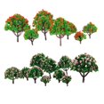 thumbnail image 1 of 20x Modelo de árbol de Flores de Plástico 3-8 Cm HO OO Tren Ferrocarril Jardín, 1 of 9