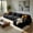 Black, variant on Demi Bonn 4-Seat L-Shaped Modular Sofa, 32D High-Resilience Sponge, Chaise Design, Extra-Wide Curved Armrests, Anti-Slip Base, Free Combination, No Assembly, for Study Living Room Media Room, Black