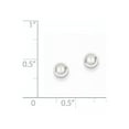 thumbnail image 2 of 14k White Gold Polished 5mm Ball Post Earrings, 2 of 2
