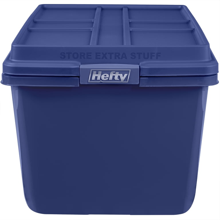 Hefty HI-RISE 18 Gallon Large Latching Storage Bin, Plastic
