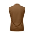 thumbnail image 5 of Ceisia Men's Casual Sleeveless Polo Shirt Solid Color Half Button Collared with Pocket Lightweight Soft Breathable Classic Fashion Vest Top Gifts for Father Multicolor 1X, 5 of 8