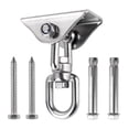 thumbnail image 1 of Innovative Ceiling Hook with 304 Stainless Steel 500KG Capacity 360 Rotation, Suspension for Concrete Wood Sets with 4 Fixing Screws, 1 of 5