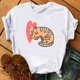 thumbnail image 1 of Puntoco Tallas grandes Mujer Manga corta Gato 3D Impreso O-cuello tops Camiseta Blusa Puntoco Puntoco-8578, 1 of 4