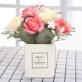 thumbnail image 4 of Coofit Potted Flower Artificial Hibiscus Rose Fake Potted Plant Table Ornament for Home, 4 of 7