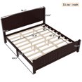 thumbnail image 5 of Bellemave King Size Bed Frame, Wood Platform Bed with Headboard and Footboard, Farmhouse Style King Bed Frame with Support Slats and Strong Structure, No Box Spring Needed-Espresso, 5 of 8