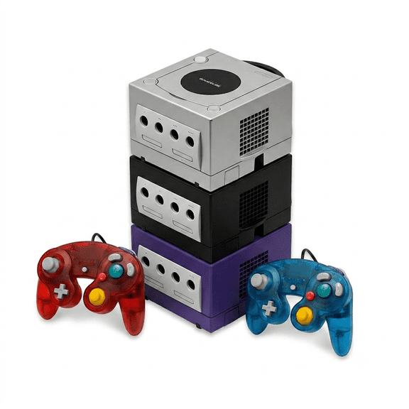 Pre-Owned Gamecube Console Assorted - 2 Transparent Controllers