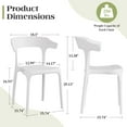thumbnail image 3 of VECELO Stackable Patio Dining Chair Set of 4, Outdoor/Indoor Dining Chairs for Restaurant, Poolside and Garden, No Assembly, White, 3 of 14