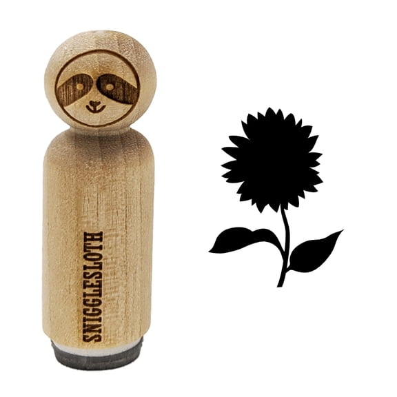 Sunflower Solid Rubber Stamp for Scrapbooking Crafting Stamping - Mini 1/2 Inch