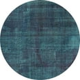 thumbnail image 1 of Ahgly Company Indoor Round Persian Turquoise Blue Bohemian Area Rugs, 6' Round, 1 of 4