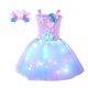 thumbnail image 1 of Vestido de gasa de sirena con falda ligera y estrellas de mar, vestido infantil, vestido de princesa, 1 of 6