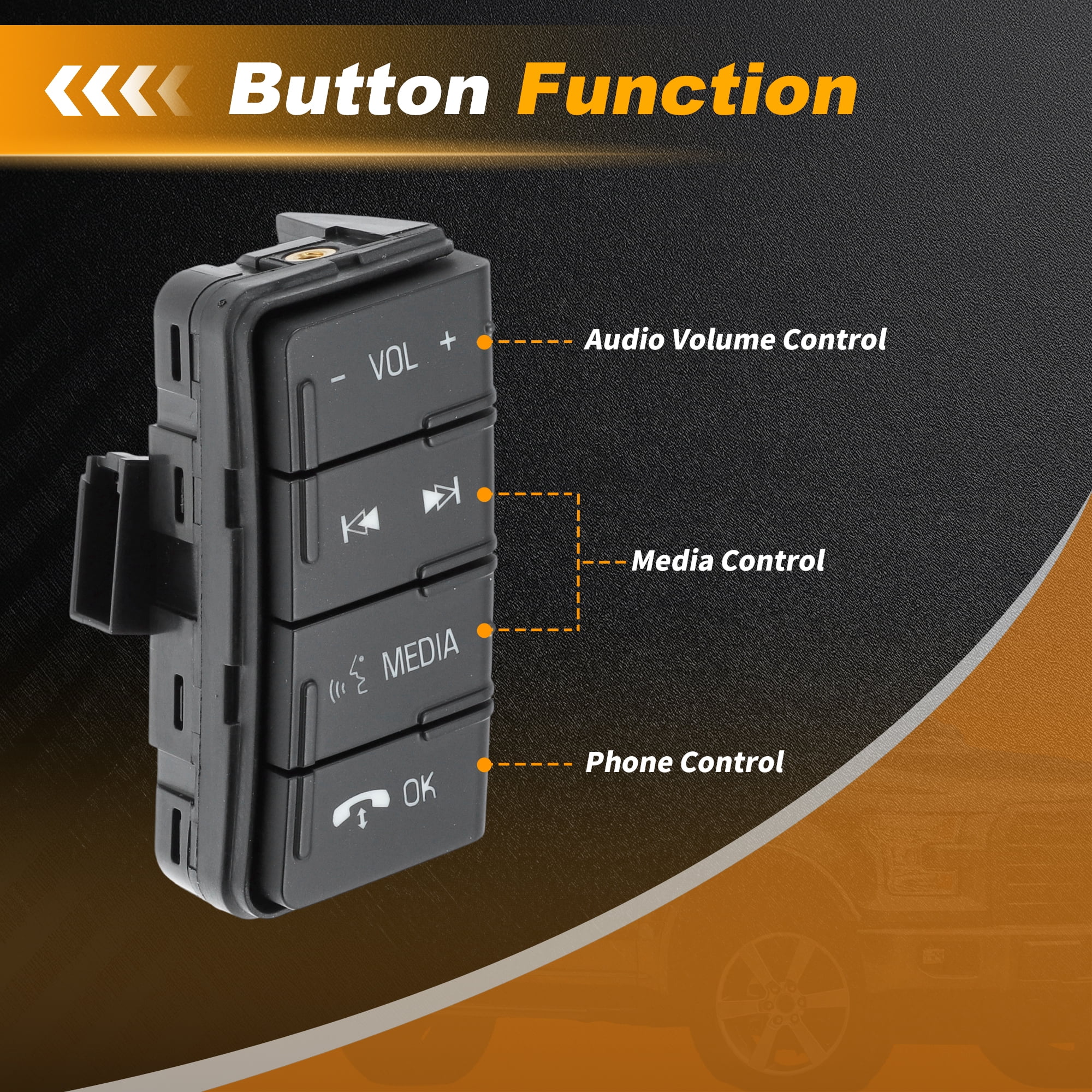Unique Bargains Steering Wheel Control Switch Button for Ford F-150 2011-2016