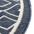 thumbnail image 6 of Unique Loom Outdoor Trellis Collection Area Rug - Kafes (5' 3" x 8' Oval Navy Blue/Ivory), 6 of 7
