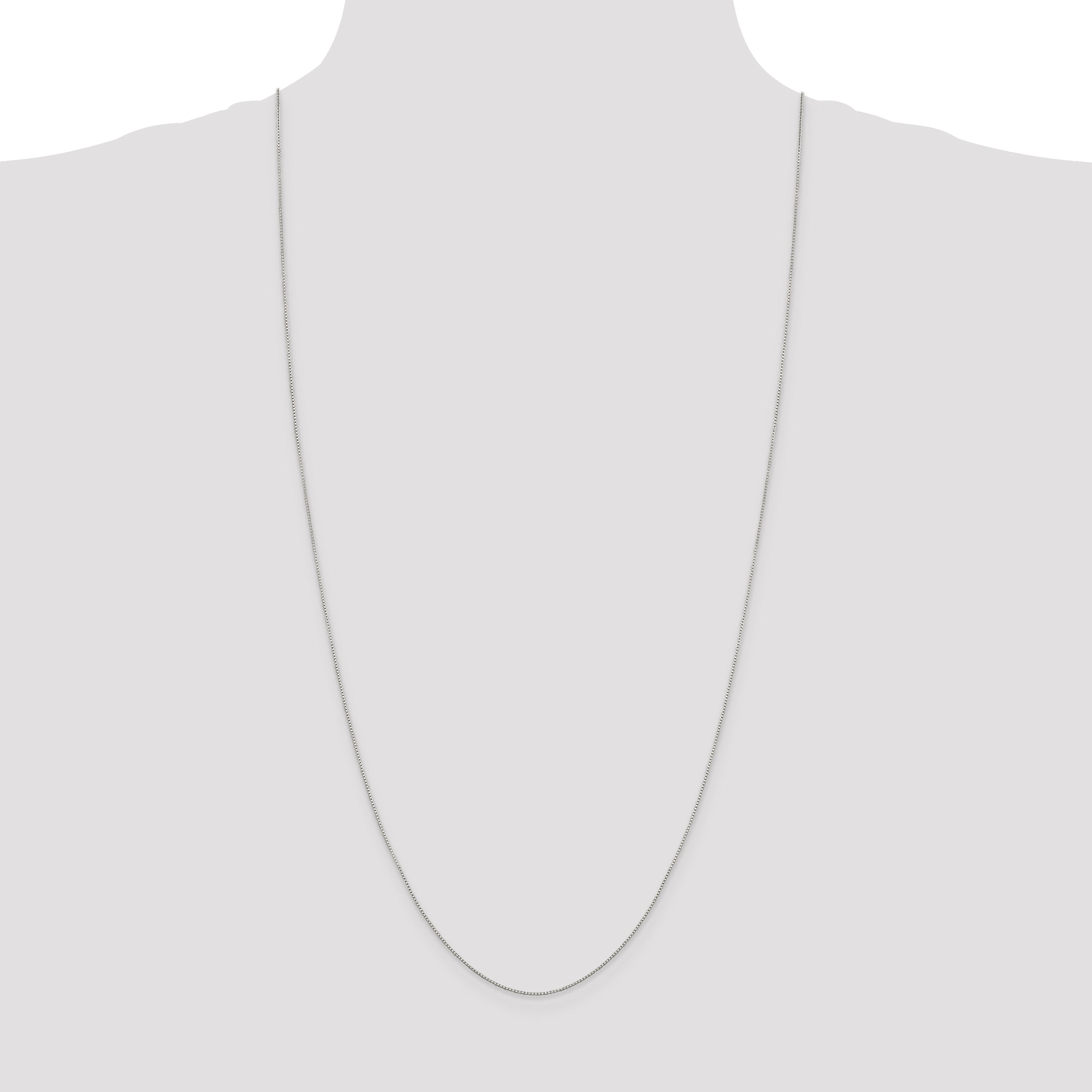Sterling Silver 0.8mm 8 Side Diamond Cut Box Chain