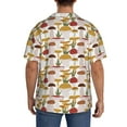 thumbnail image 3 of Gukieu Mushroom Print Men's Short-sleeved Shirts, Button-down Pocket Shirts, T-shirts, Beach Vacation Travel Summer Clothing-Large, 3 of 5