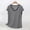 A1386 Silver, variant on T-Shirt for Women V Neck Cap Sleeve Casual Loose Fit Striped Print Classic Nautical Style Breathable Cotton Blend Soft Everyday Wear Summer Knit Tops