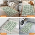 thumbnail image 4 of Kitchen Runner Rugs, Classical Leaves Simple Figure 2'x3' Throw Rug with Tassels, Pastoral Leaf on Green Washable Soft Floor Carpet Runner for Hallway Bedroom Bathroom Laundry Room, 4 of 9