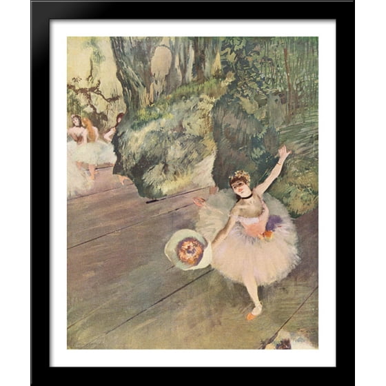 R With A Bouquet Of Flowers The Star Ballet 28x34 R With A Bouquet Of Flowers The Star Ballet 28x34 Large Black Wood Framed Print Art By Edgar Degas Com