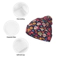 thumbnail image 3 of Hirioo Apricot color Skull flower for Men's Knit Cuffed Beanie for Outdoor Activities Unisex, 3 of 6