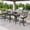 Milano Char, variant on Crestlive Products 30" Outdoor Swivel Aluminum Bar Stools Set of 2, Sunbrella Fabric with Back & Footrest, for Deck Lawn Garden, Blue