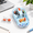 Blue, variant on Blue Tri-Mode Wireless Computer Mouse with Swappable Figurines and RGB Clear Top