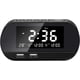 thumbnail image 1 of Radio reloj con radio FM, reloj despertador digital, alarmas duales, temperatura interior 6 niveles de brillo 16 niveles de volumen ajustable, (negro) JAMW Sencillez, 1 of 5