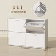 thumbnail image 3 of HOMCOM Armoire de Rangement pour Chaussures Rabattable, Étagère à Chaussures en Bois, Étagère d'Entrée, 3 of 10