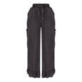 thumbnail image 4 of Women's Stretchy Yoga Pants Wide Leg High Waist Bell Bottom Flare Pants Tummy Control Casual Comfort Gym Pants Trouser, 4 of 8