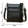 thumbnail image 2 of Bolsos cruzados para mujer, pequeños bolsos cruzados de cuero genuino para mujer, bolsos cruzados de hombro con múltiples bolsillos con cremallera, 2 of 6