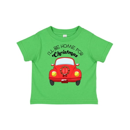 

Inktastic I ll Be Home For Christmas Car with Wreath Gift Toddler Boy or Toddler Girl T-Shirt