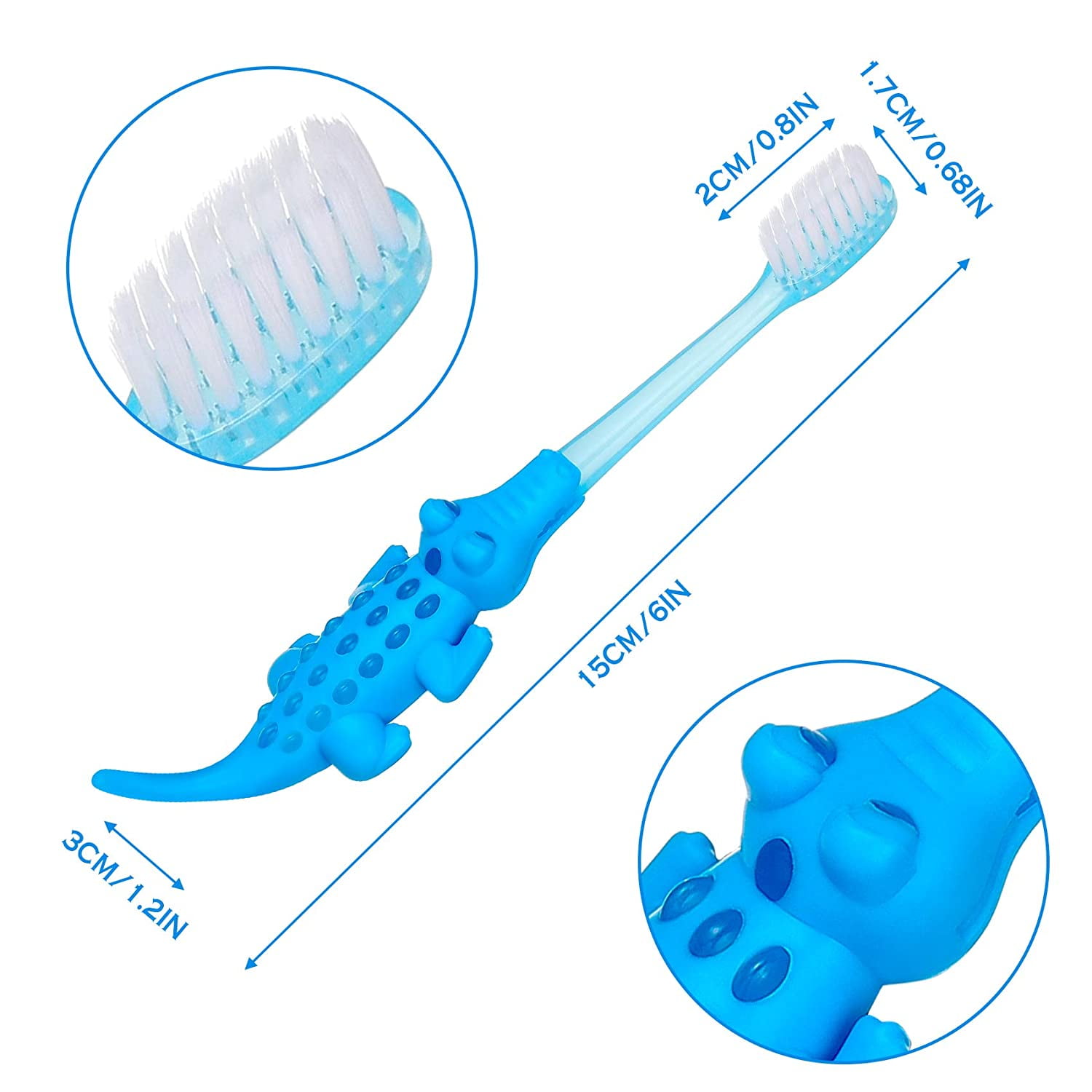 16 Pieces Kids Toothbrush Crocodile Design Children Toothbrush Kids