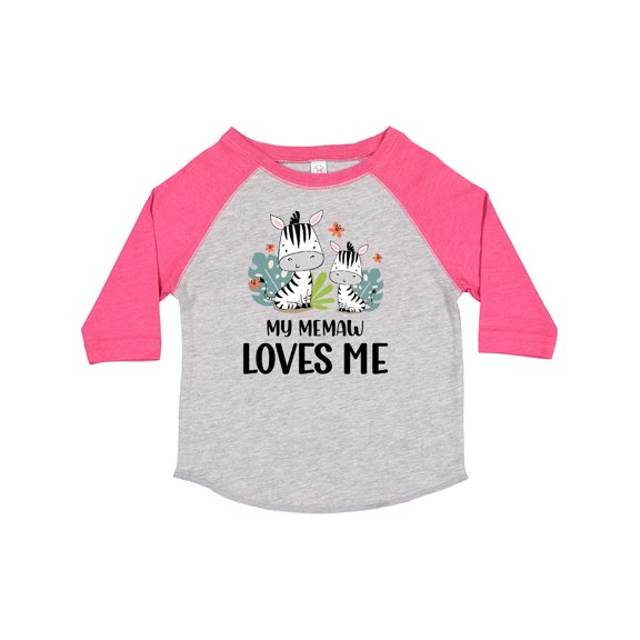 Inktastic Zebra My Memaw Loves Me Boys or Girls Toddler T-Shirt