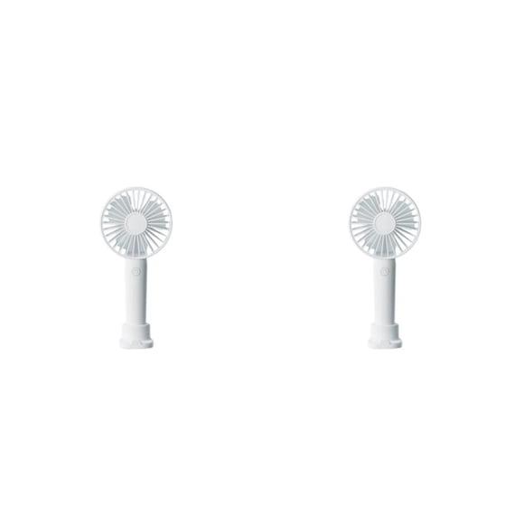 Cateissary Ventiladores portátiles Mini aire acondicionado de escritorio 3 velocidades Estudiantes Herramientas de refrigeración Refrigerador Blanco 2Conjunto